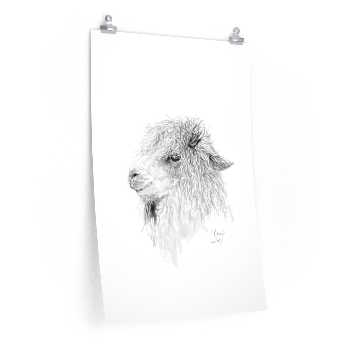 KELSEY Llama- Art Paper Print