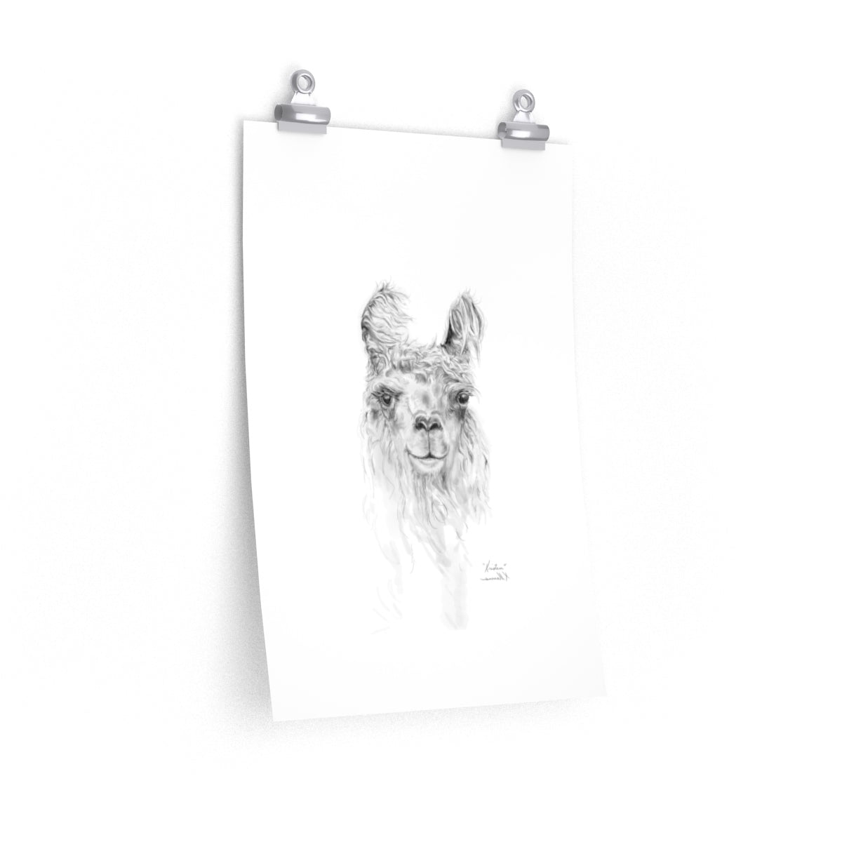 KRISTEN Llama- Art Paper Print