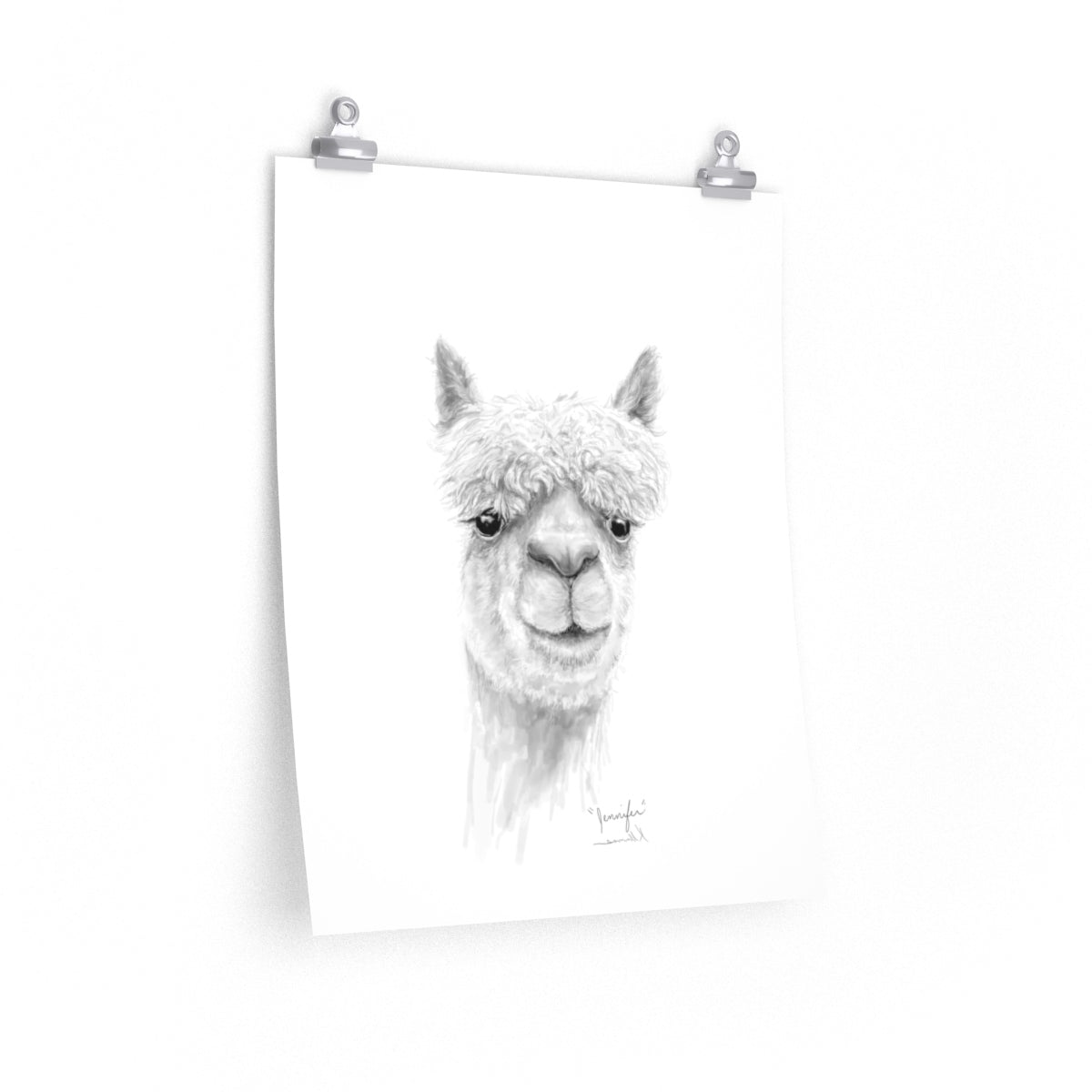 JENNIFER Llama- Art Paper Print