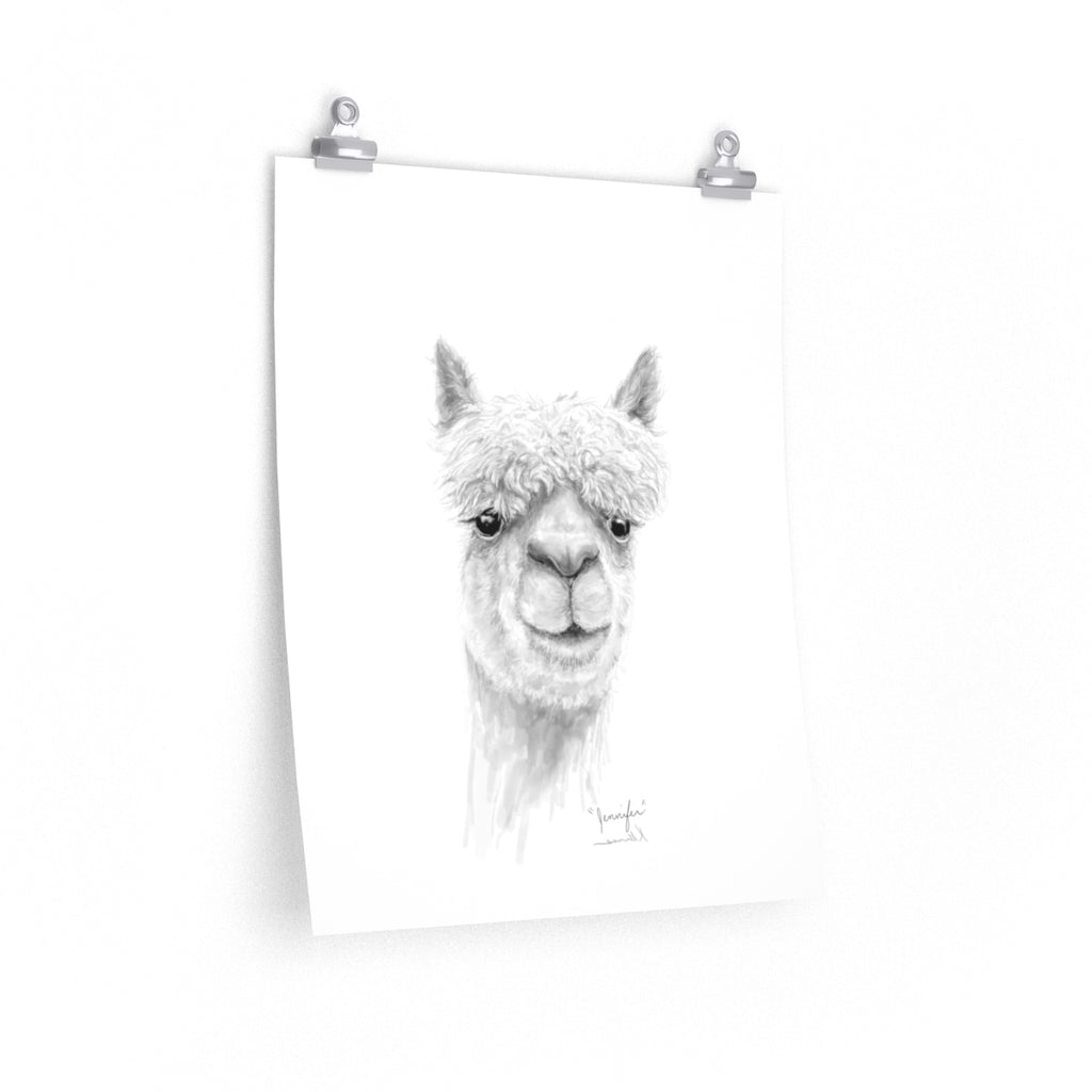 JENNIFER Llama- Art Paper Print