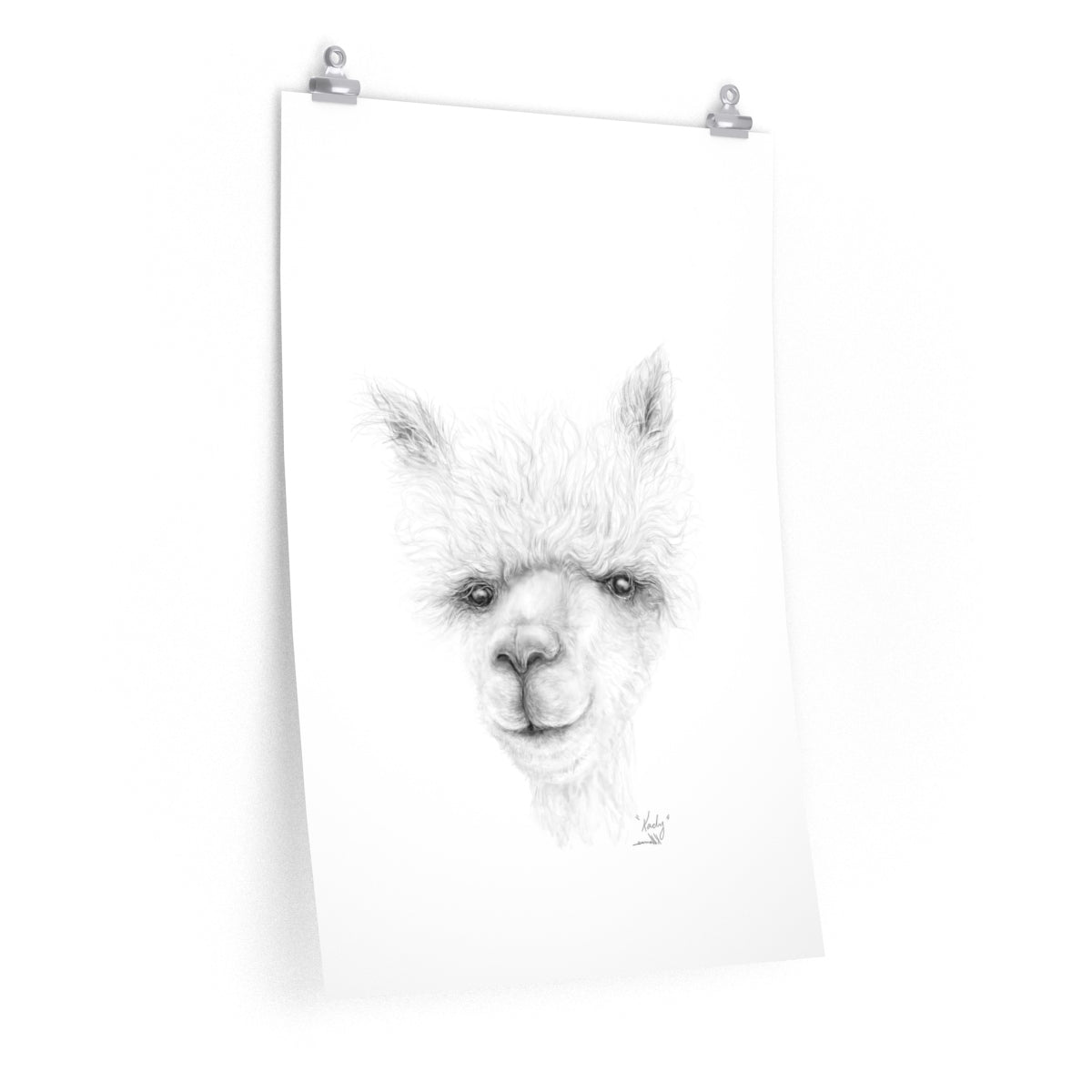 KADY Llama- Art Paper Print