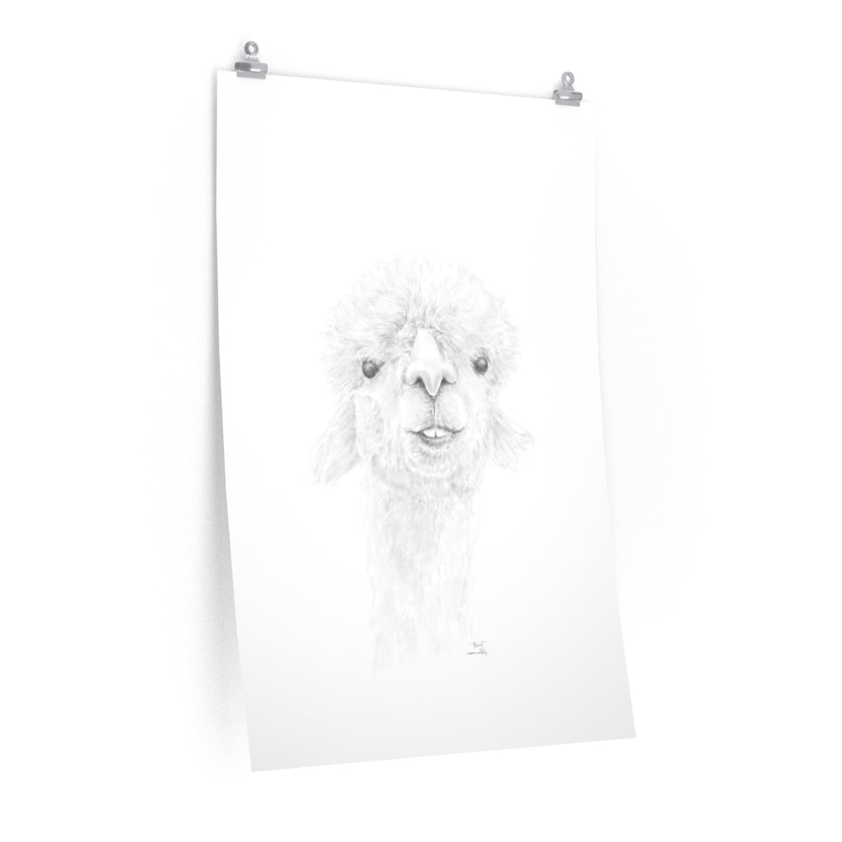 PEARL Llama- Art Paper Print