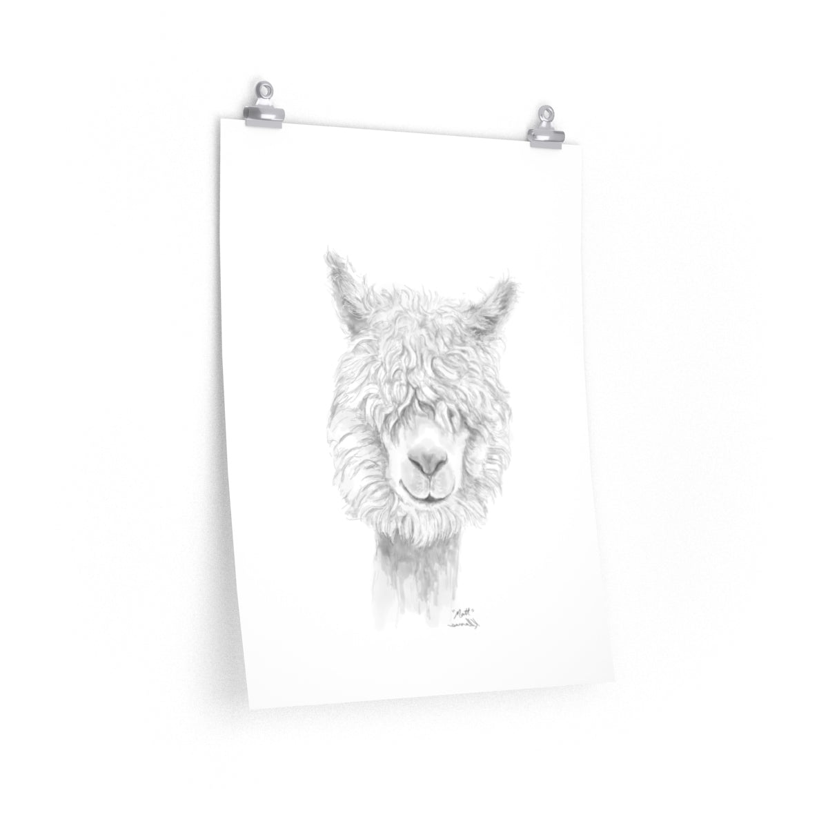 MATT Llama- Art Paper Print