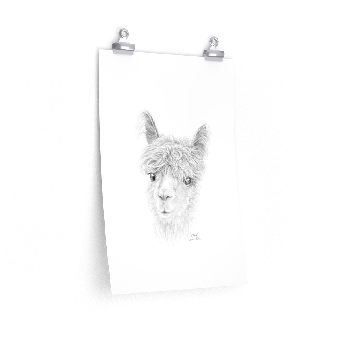CLARA Llama- Art Paper Print