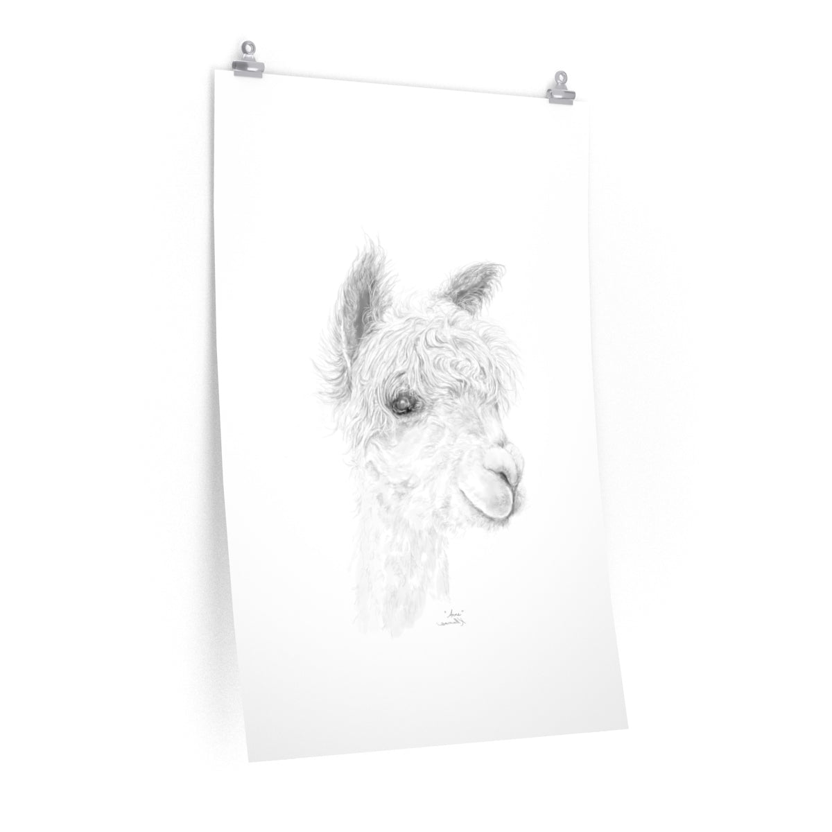 ANNE Llama- Art Paper Print