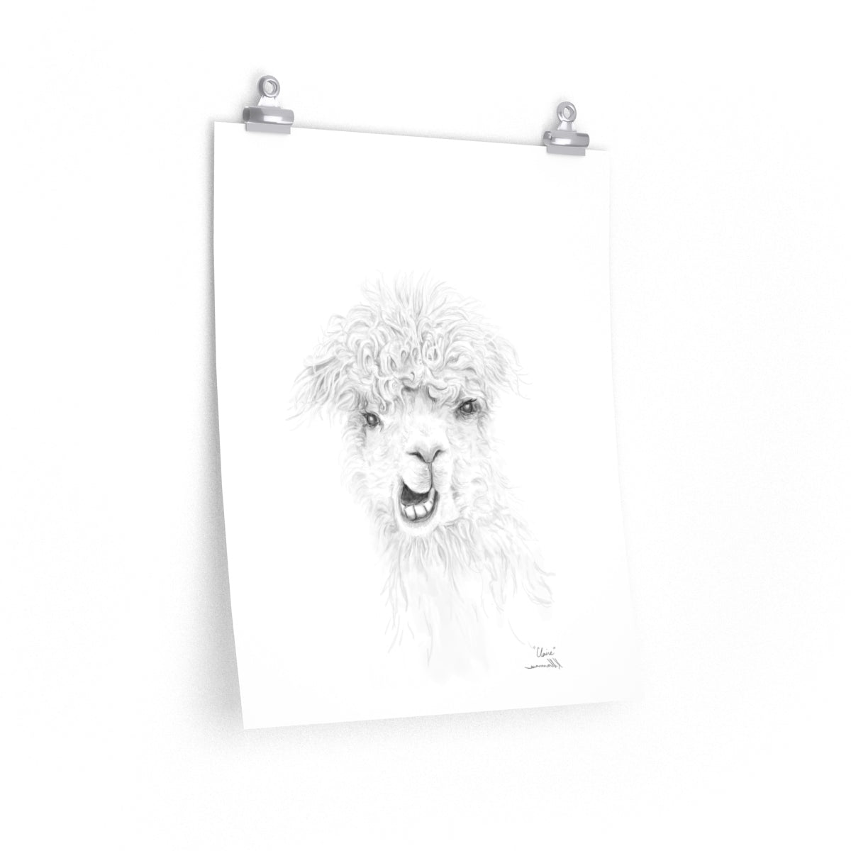 CLAIRE Llama- Art Paper Print