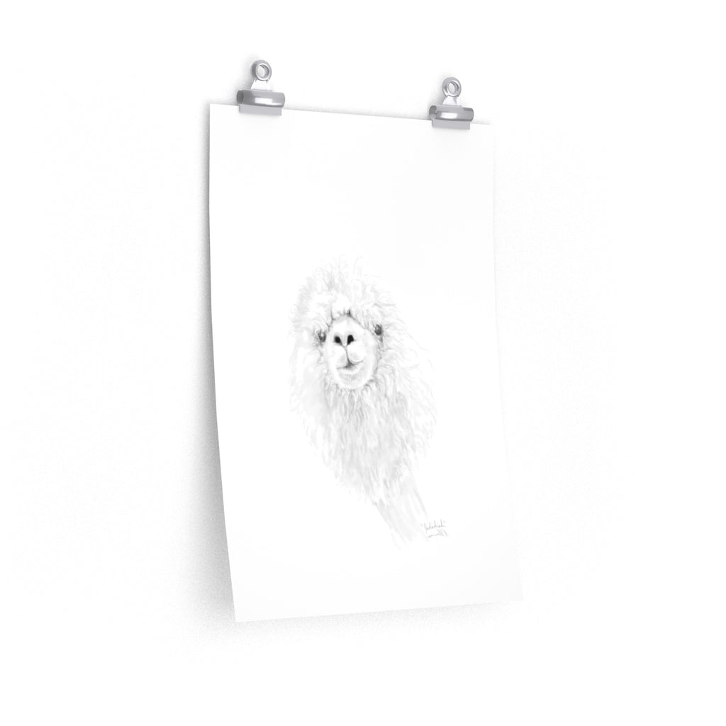 JEDADIAH Llama- Art Paper Print