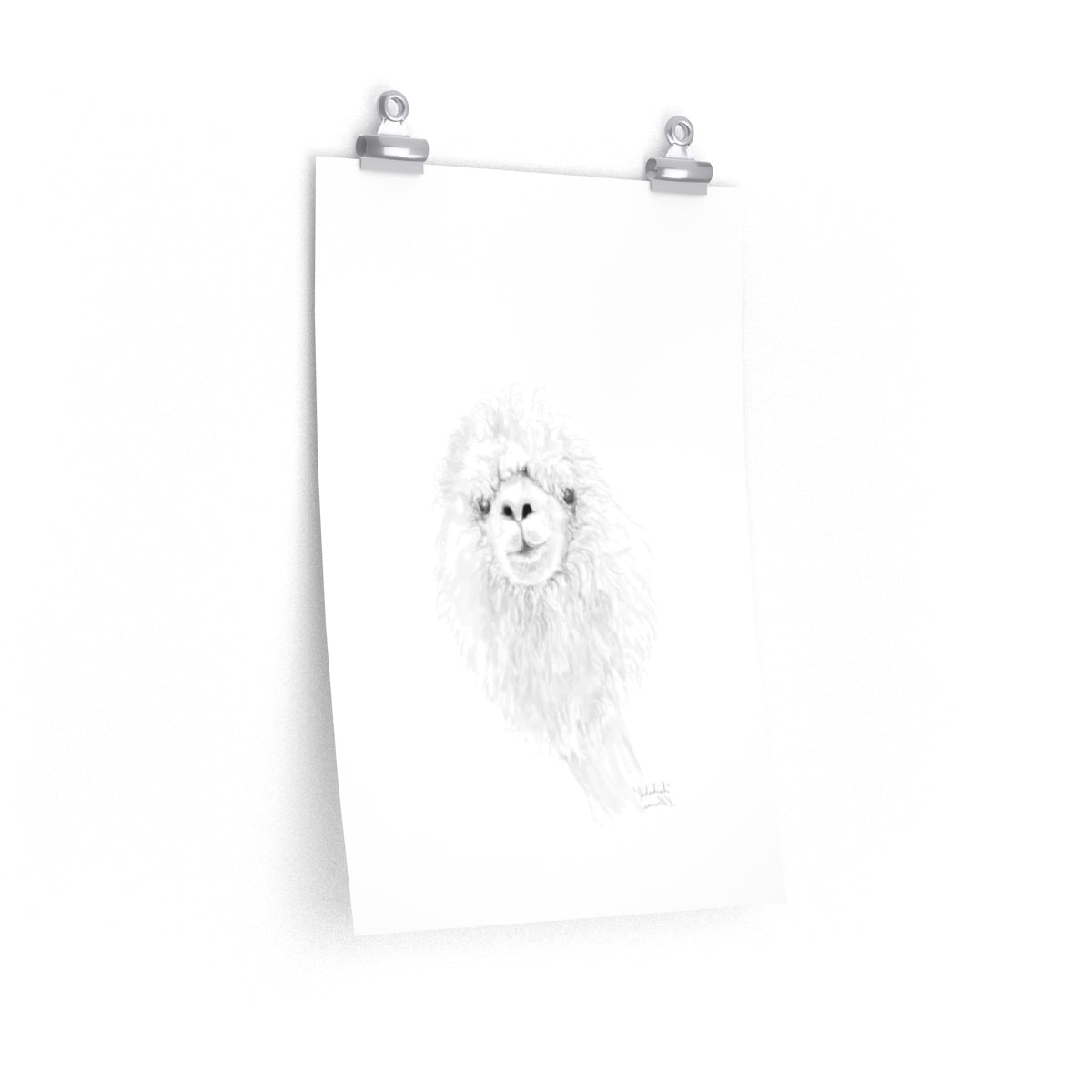 JEDADIAH Llama- Art Paper Print