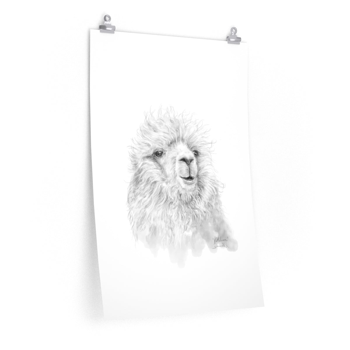KATHLEEN Llama- Art Paper Print