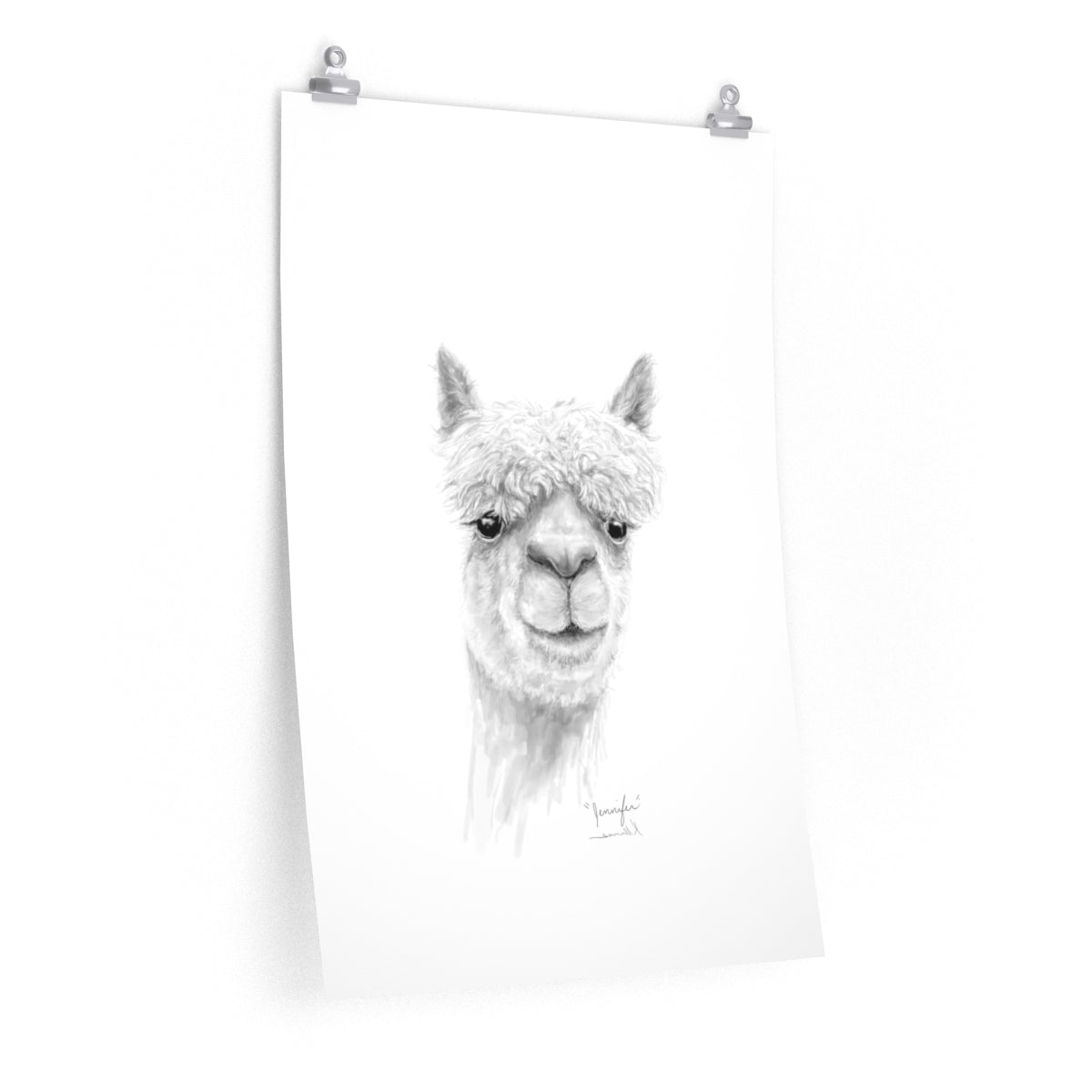 JENNIFER Llama- Art Paper Print
