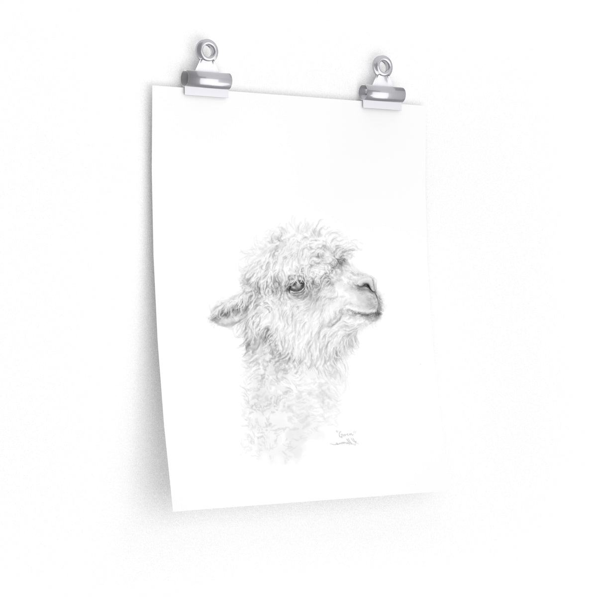 GWEN Llama- Art Paper Print
