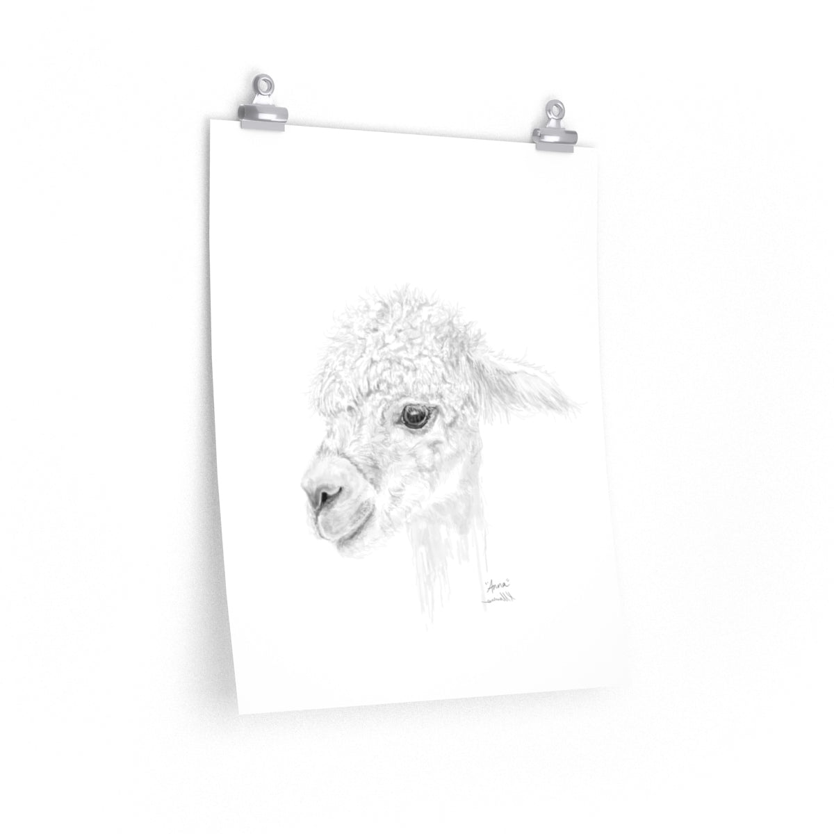 ANNA Llama- Art Paper Print