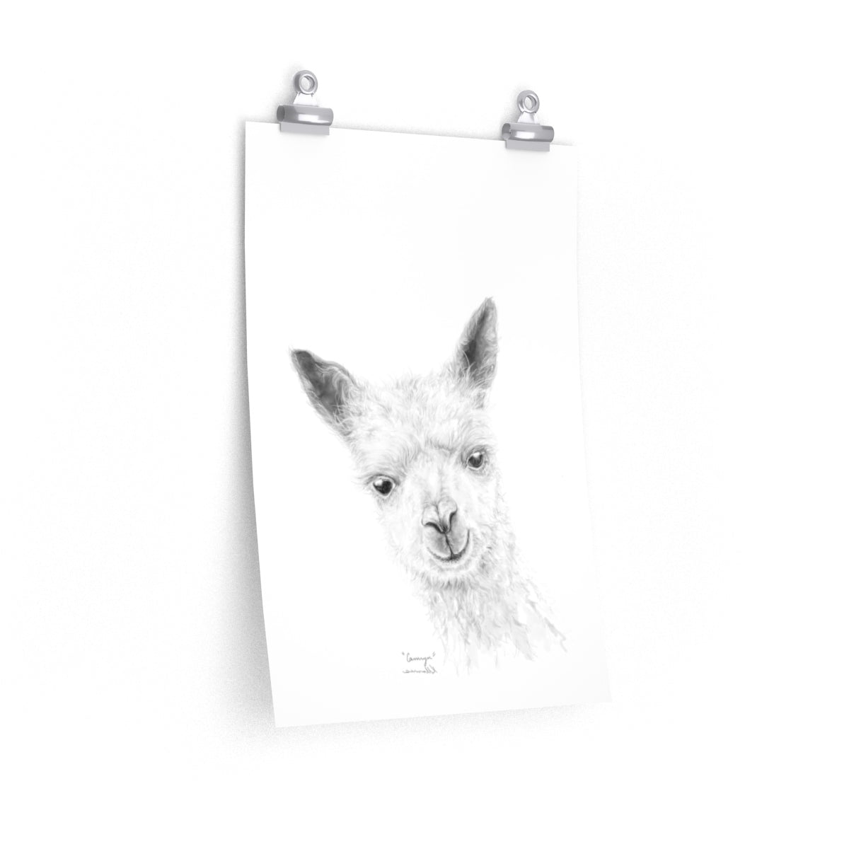 CAMRYN Llama- Art Paper Print