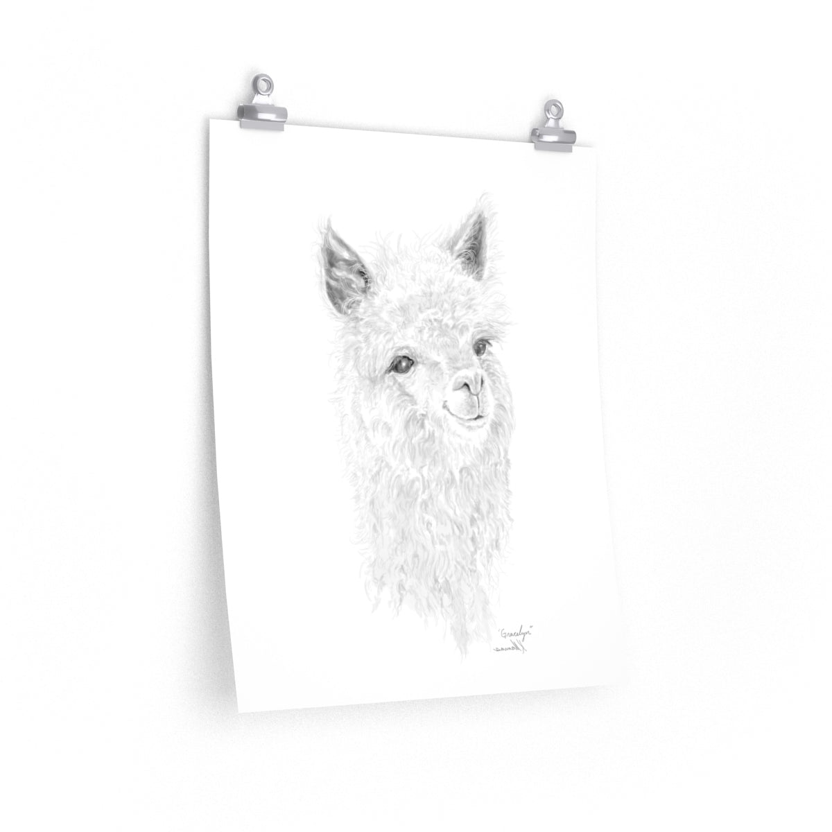 Gracelyn Llama- Art Paper Print