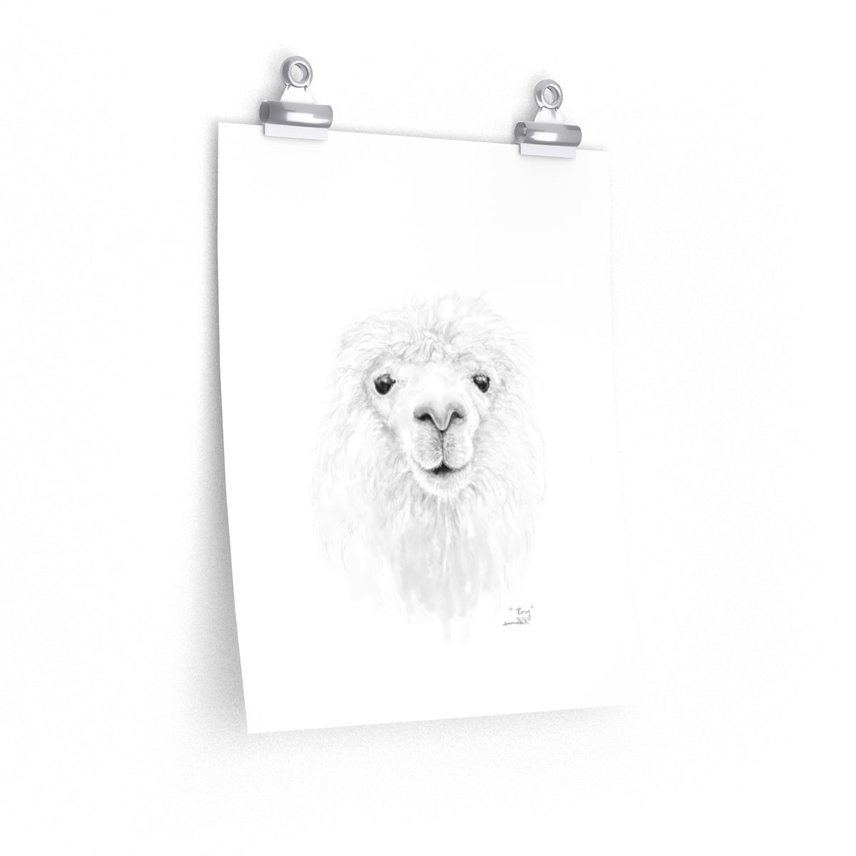 RORY Llama- Art Paper Print