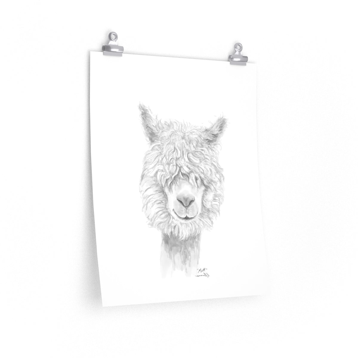 MATT Llama- Art Paper Print