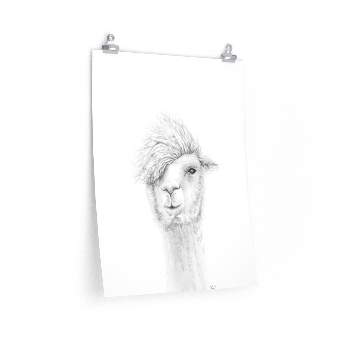 KEN Llama- Art Paper Print