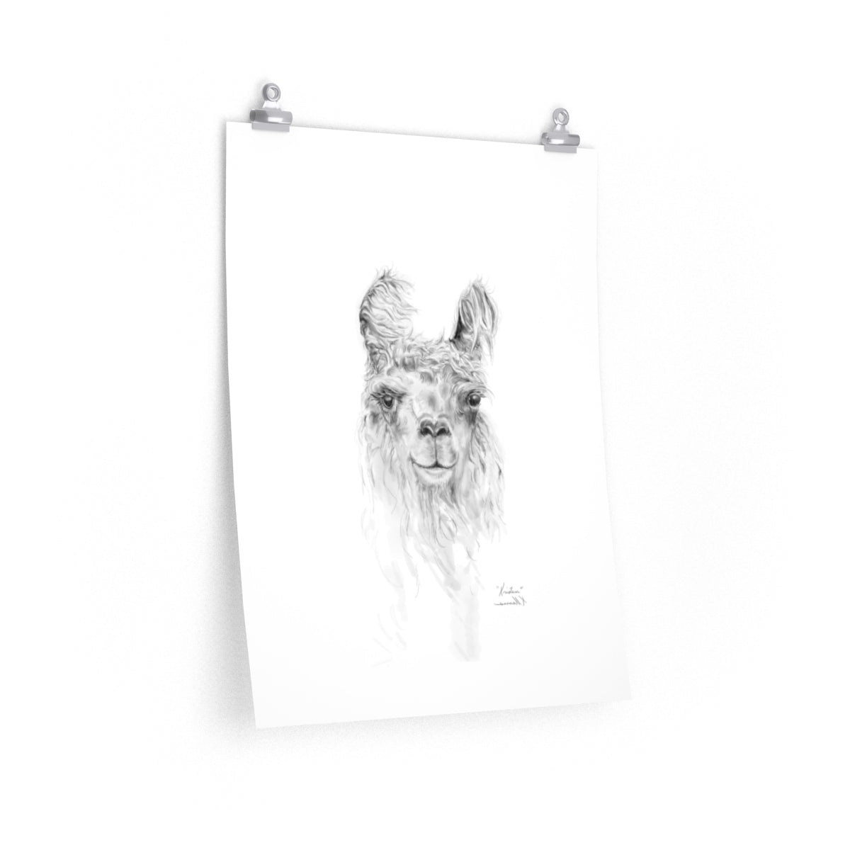 KRISTEN Llama- Art Paper Print