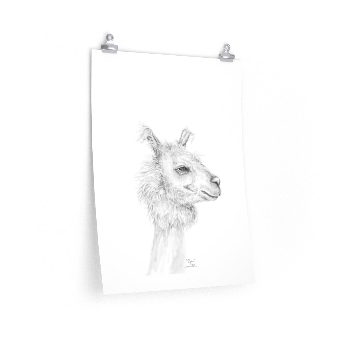 RYAN Llama- Art Paper Print