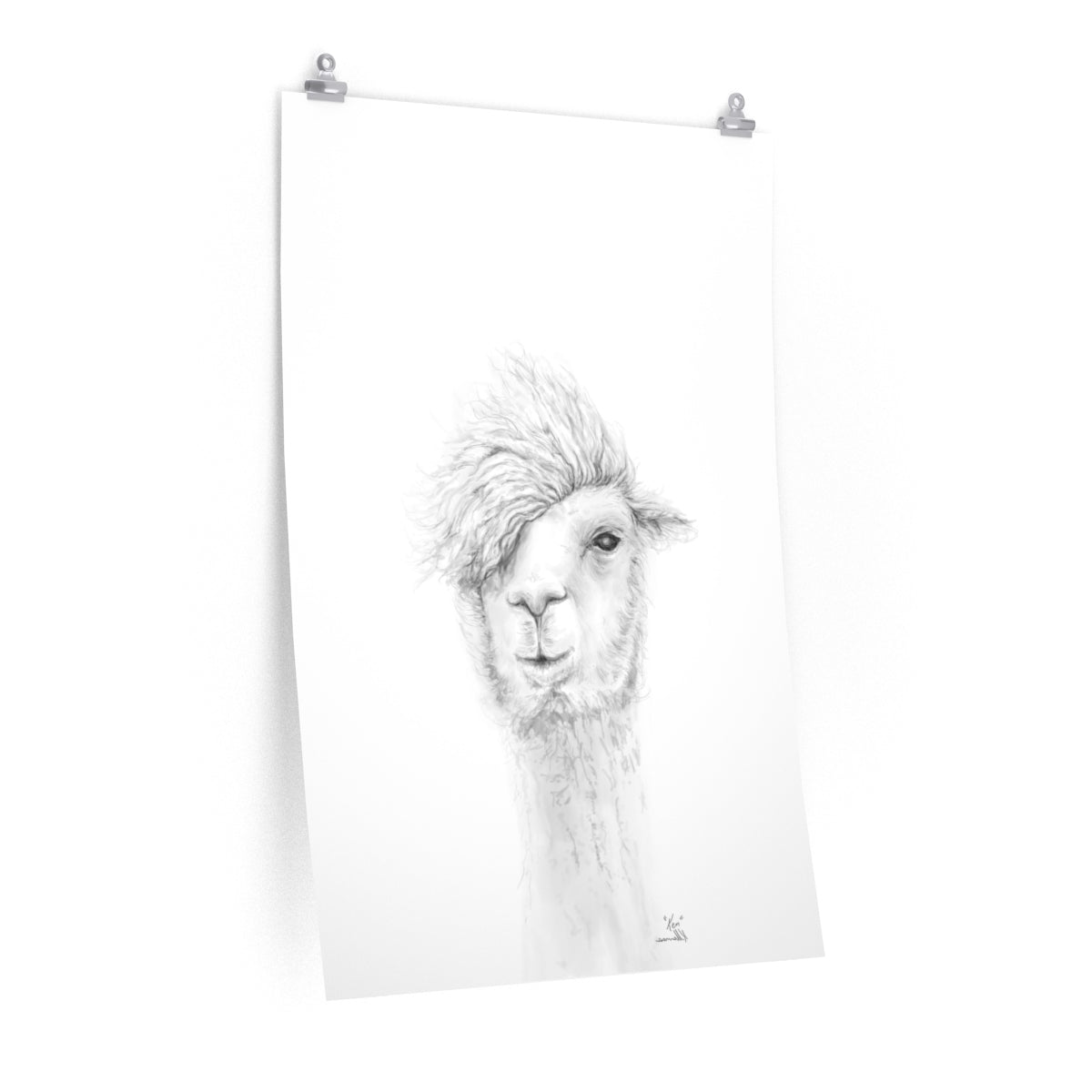 KEN Llama- Art Paper Print