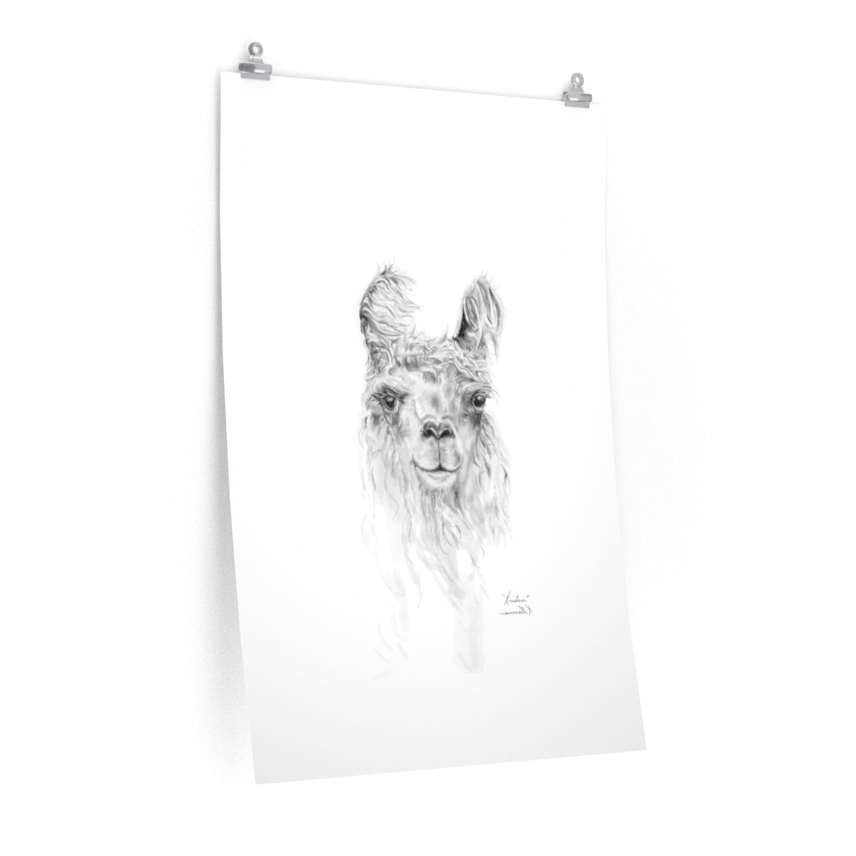 KRISTEN Llama- Art Paper Print