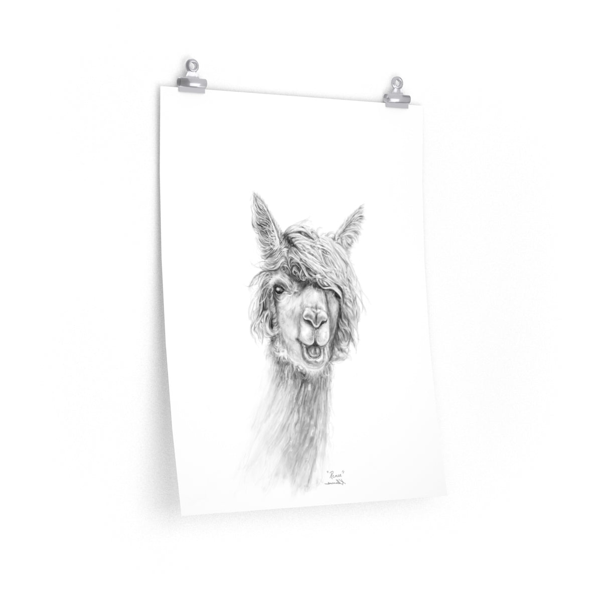 RENEE Llama- Art Paper Print