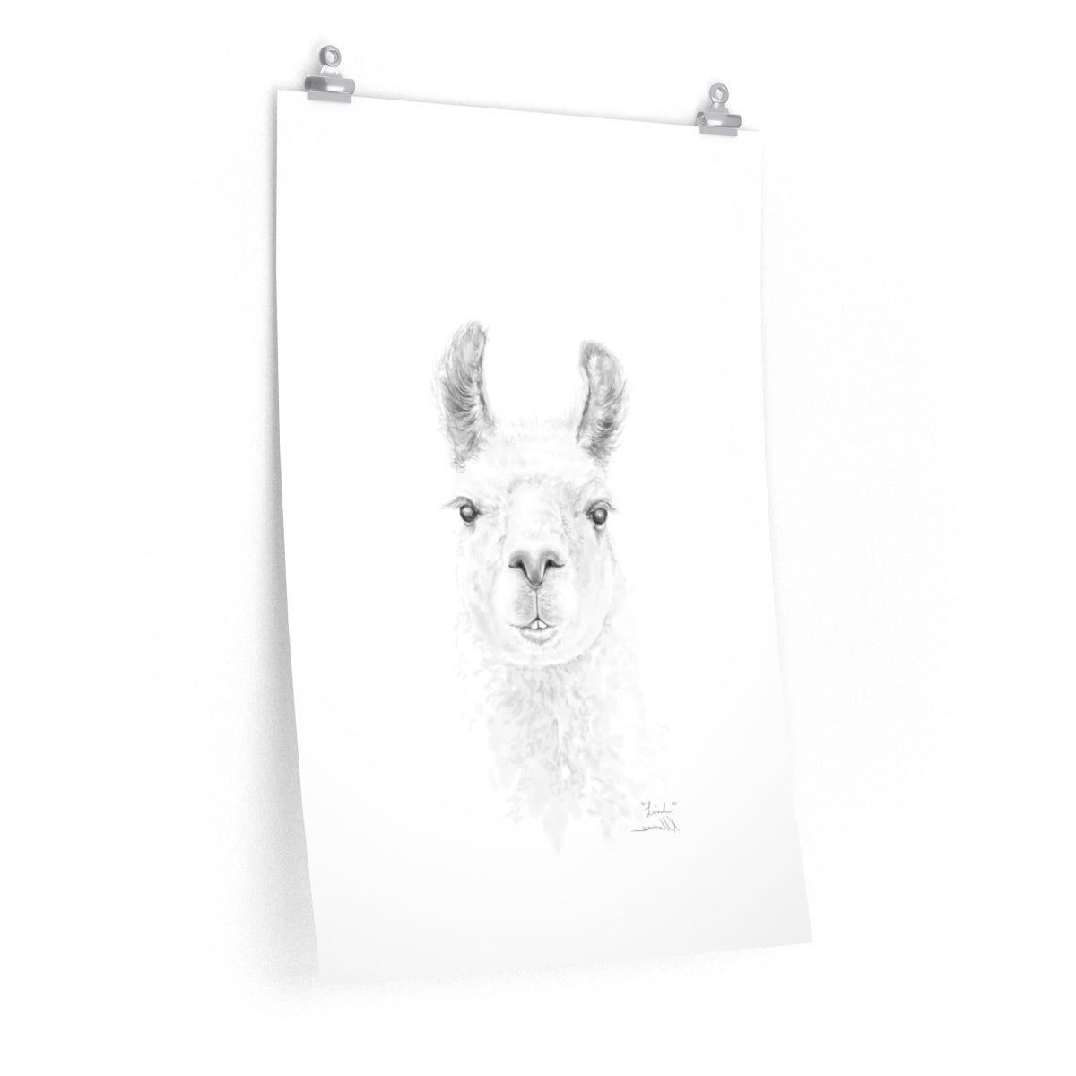 LINH Llama- Art Paper Print