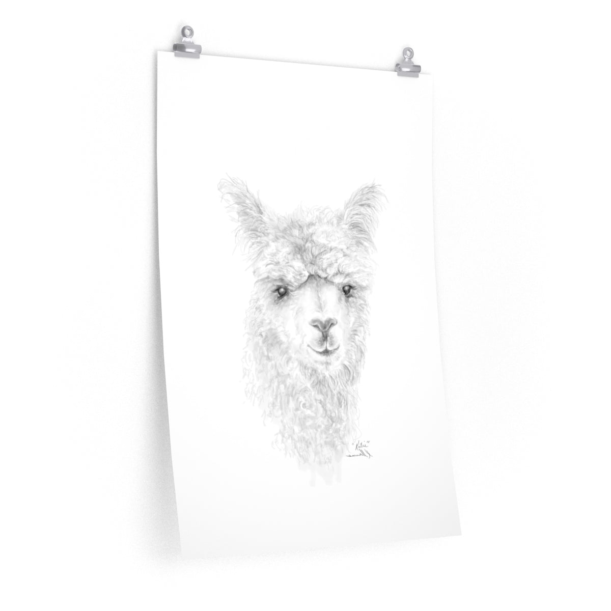 KATIE Llama- Art Paper Print