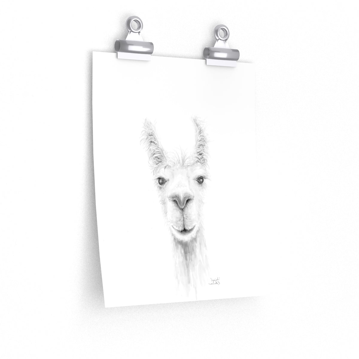 IZAIAH Llama- Art Paper Print