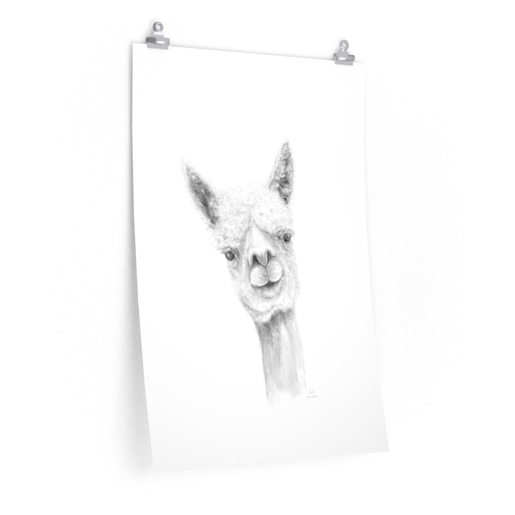 LUKE Llama- Art Paper Print