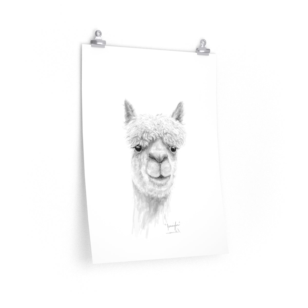 JENNIFER Llama- Art Paper Print