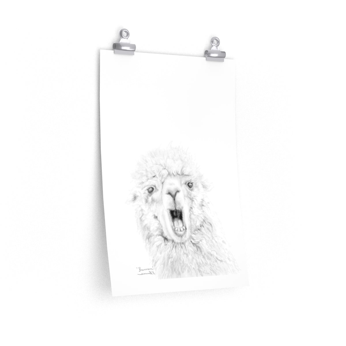 BRENNAN Llama- Art Paper Print