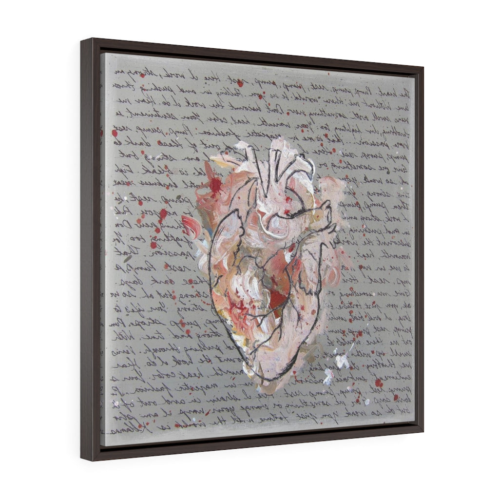 Square Framed Art Print | Lullaby: Heart
