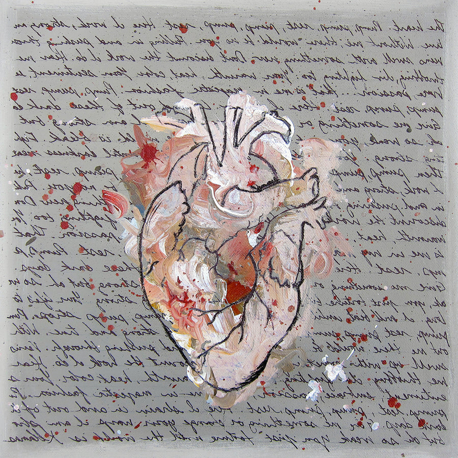 Square Framed Art Print | Lullaby: Heart