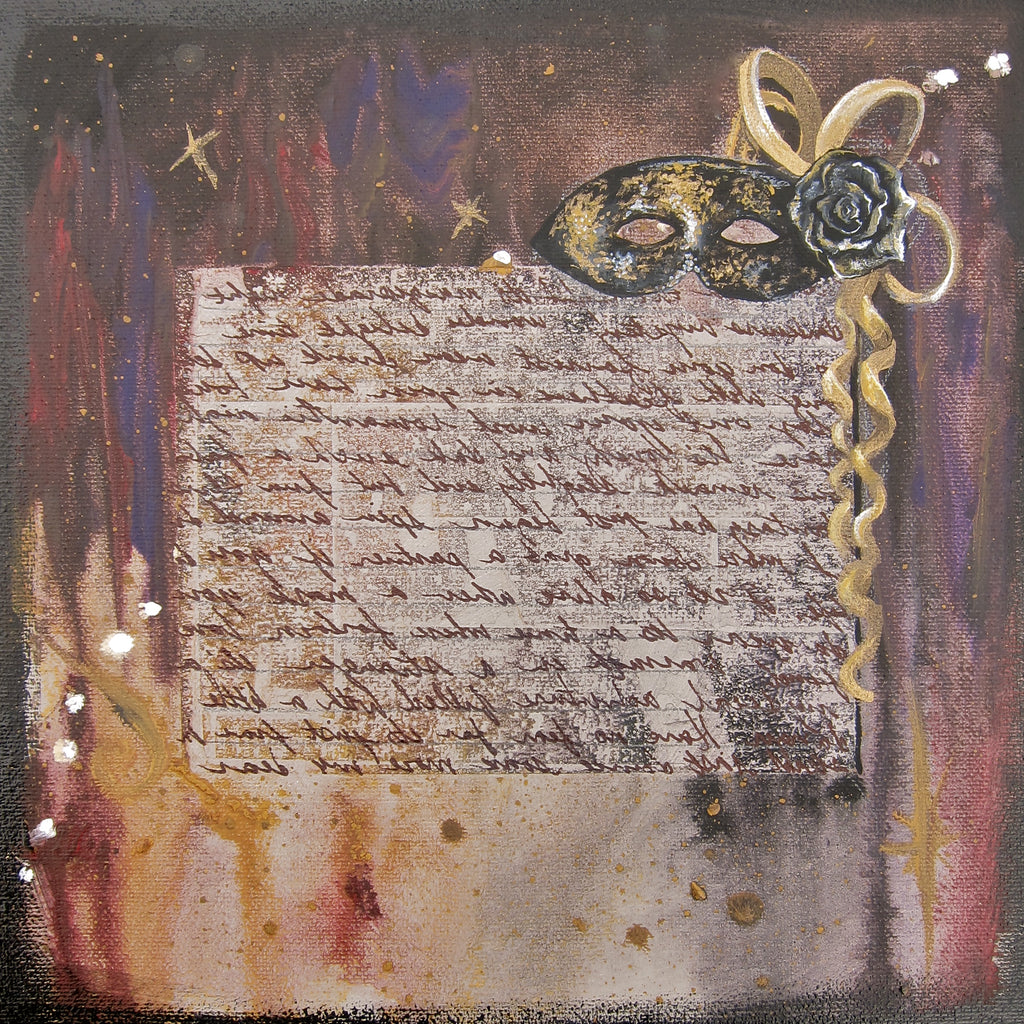 Square Framed Art Print | Lullaby: Mask 2
