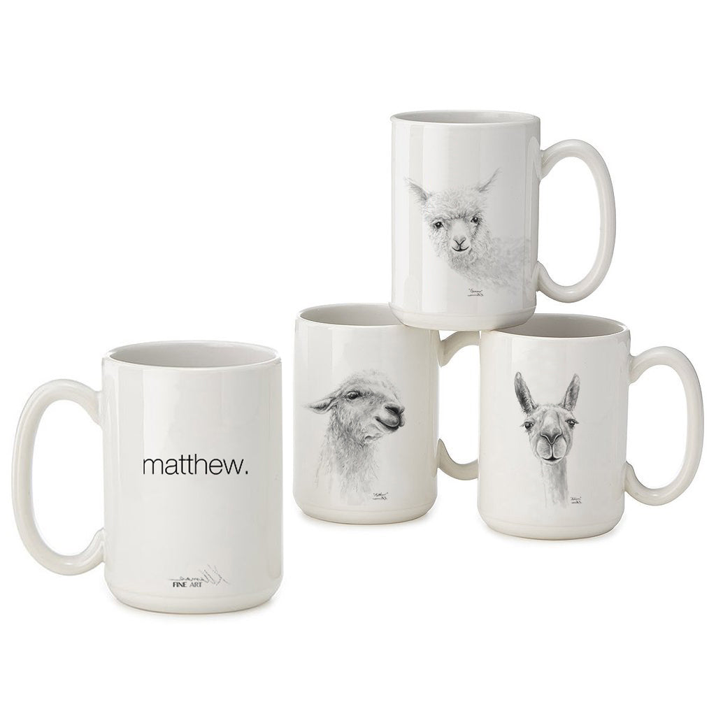 Personalized Llama Mug - MATTHEW