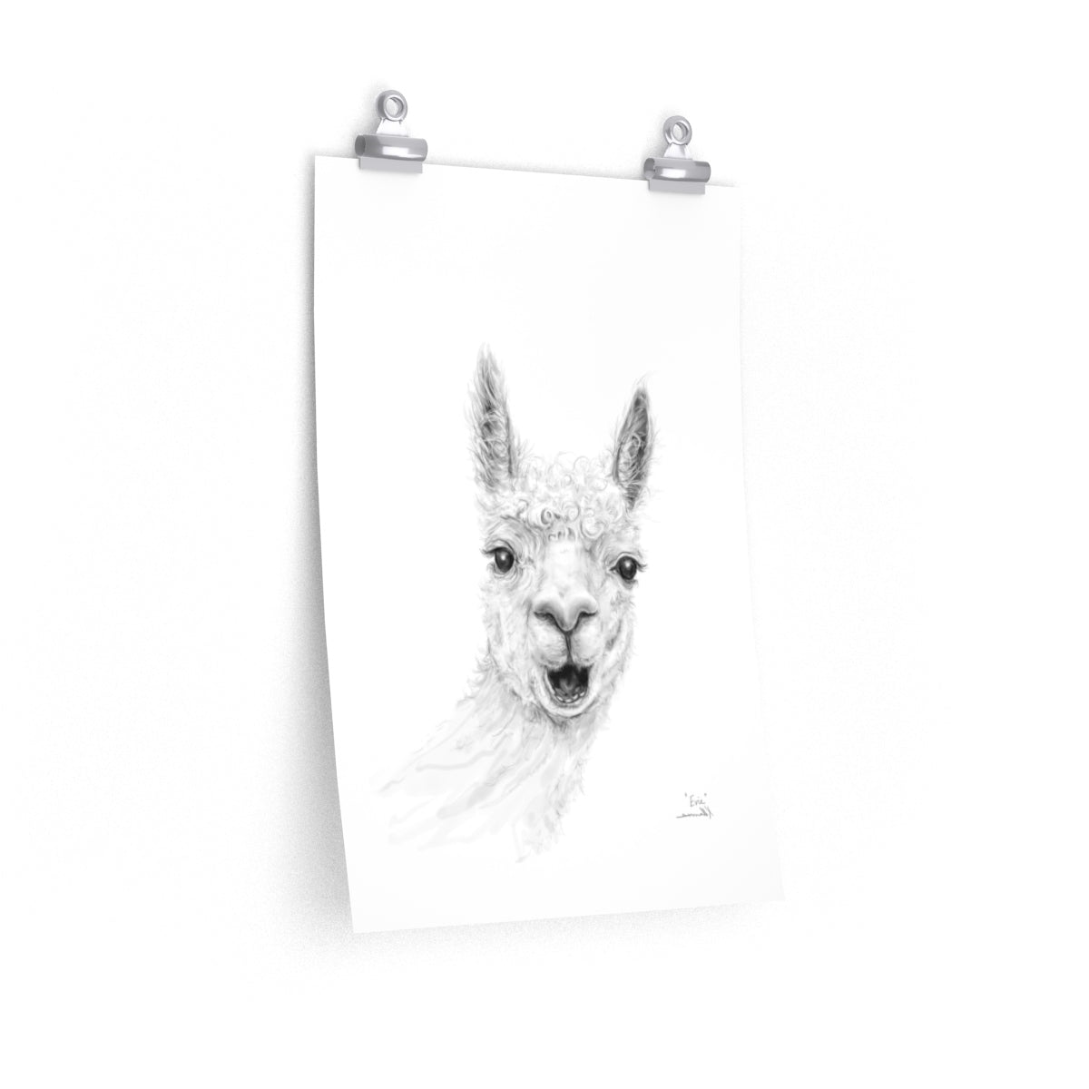 EVIE Llama- Art Paper Print