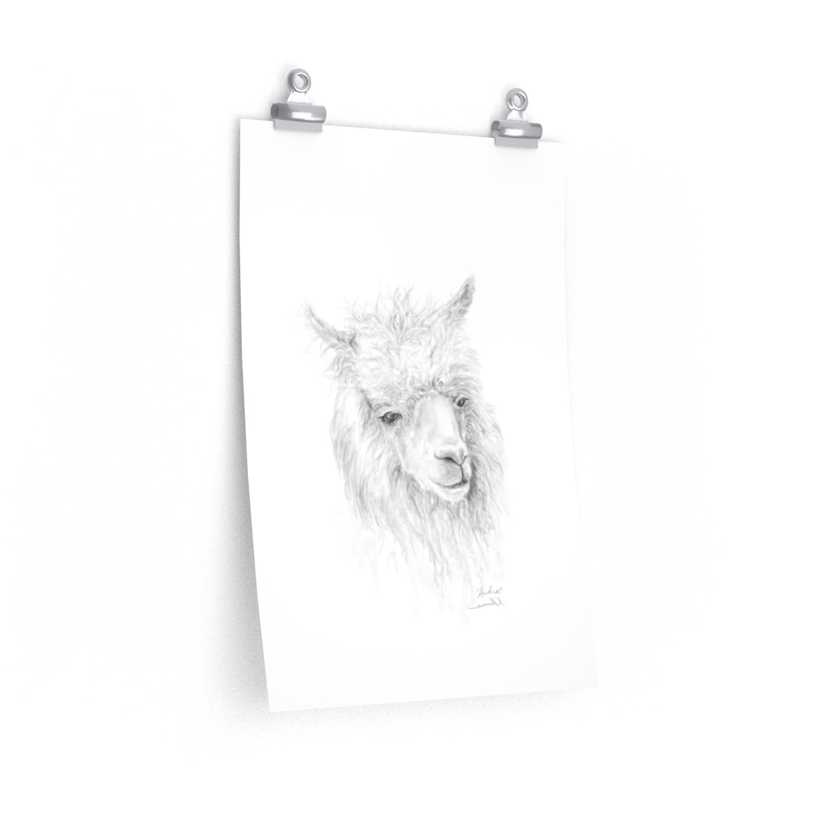 AUDRA Llama- Art Paper Print