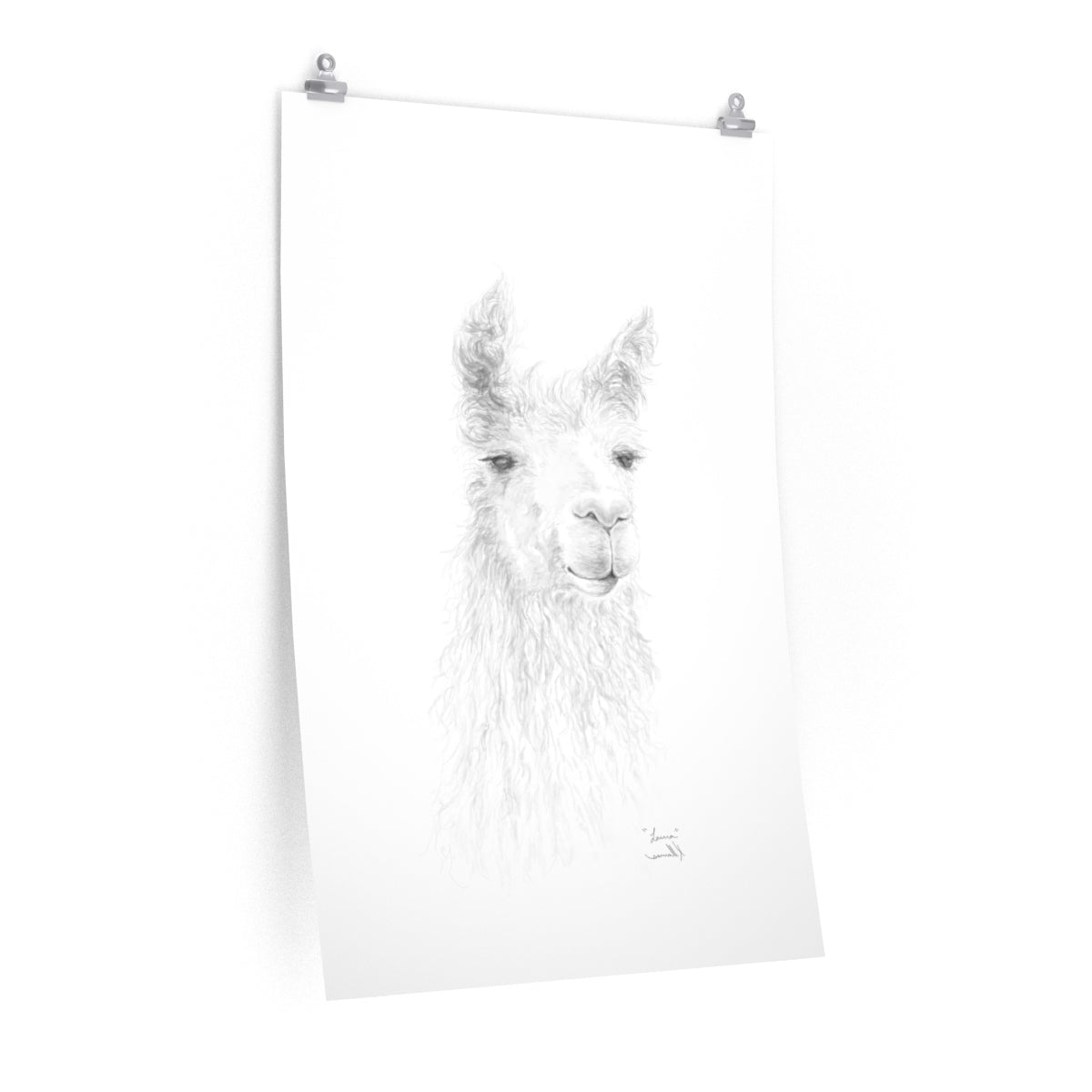 LAURA Llama- Art Paper Print