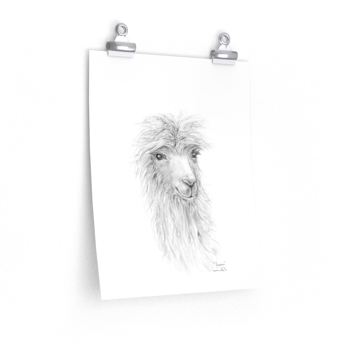 JESSICA Llama- Art Paper Print
