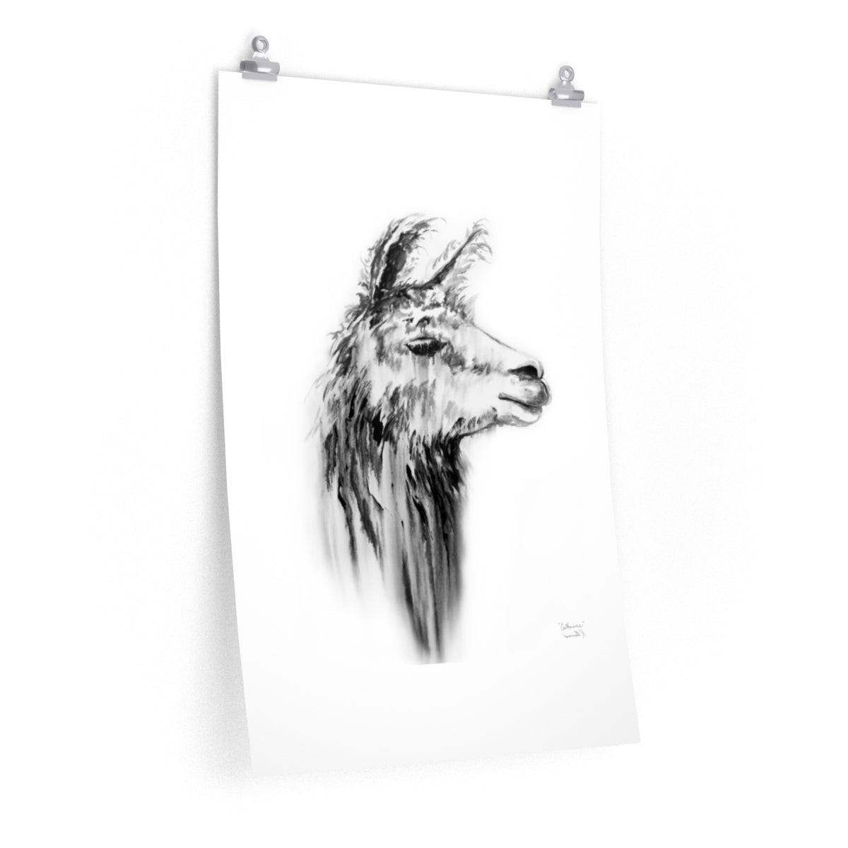 CATHERINE Llama- Art Paper Print