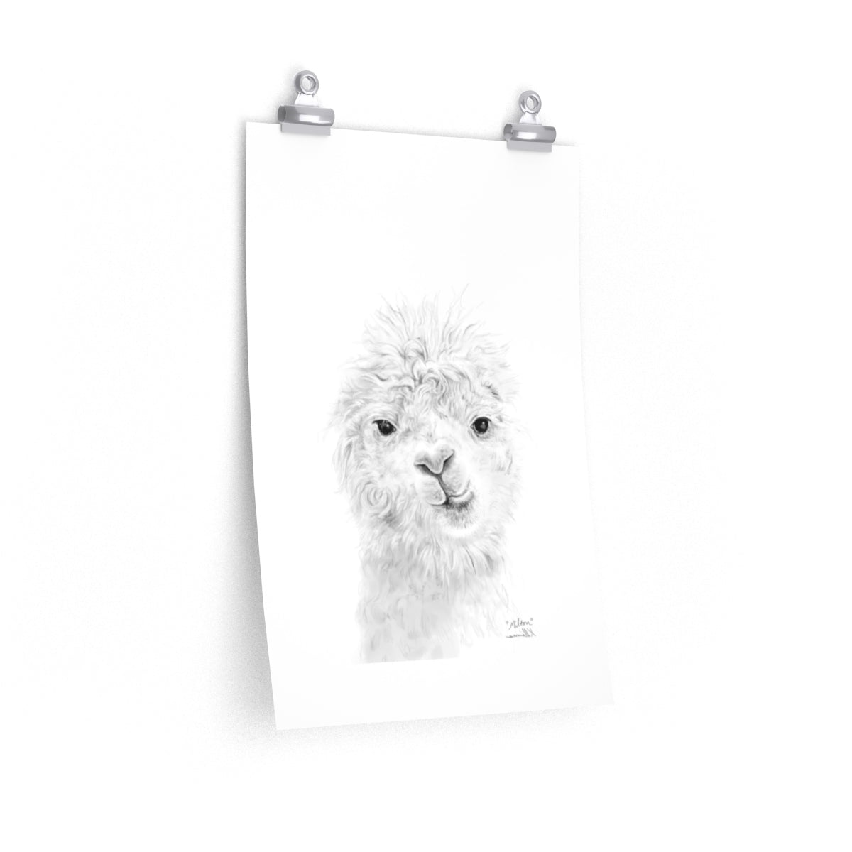 MILTON Llama- Art Paper Print