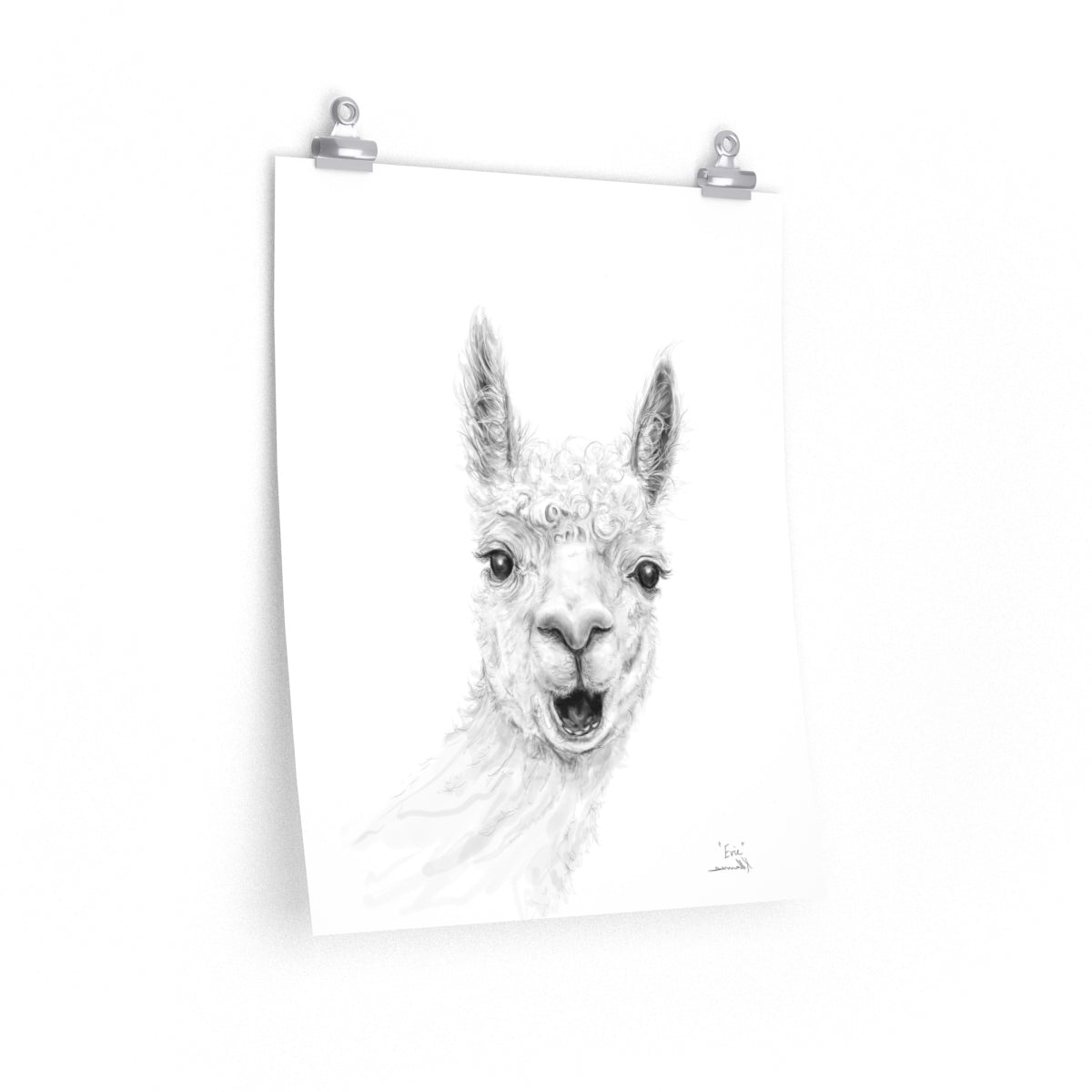 EVIE Llama- Art Paper Print