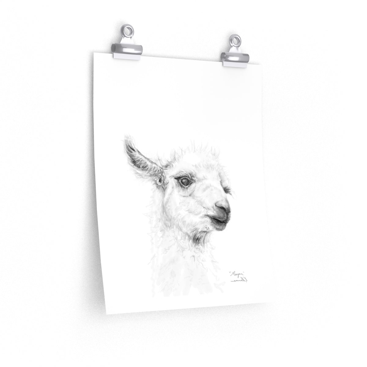 MEAGAN Llama- Art Paper Print