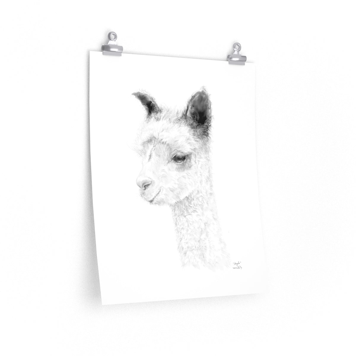 ANGELA Llama- Art Paper Print