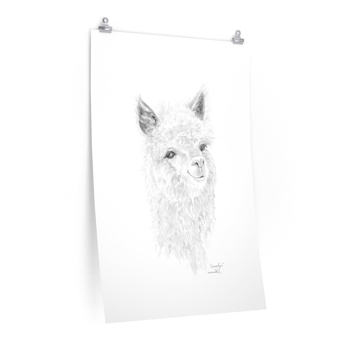 Gracelyn Llama- Art Paper Print
