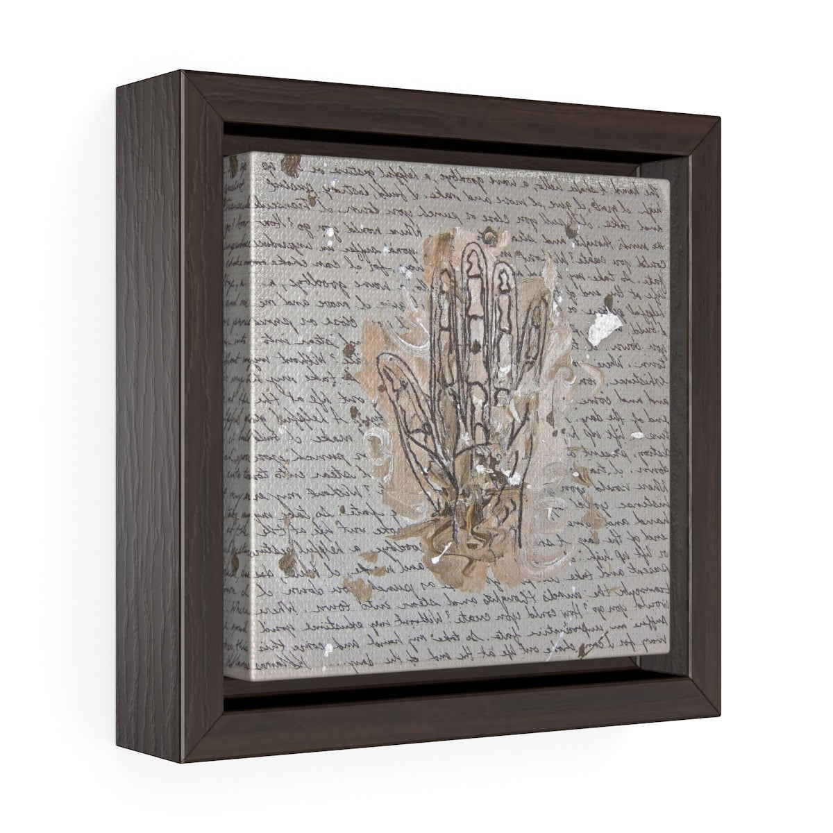 Square Framed Art Print | Lullaby: Hand