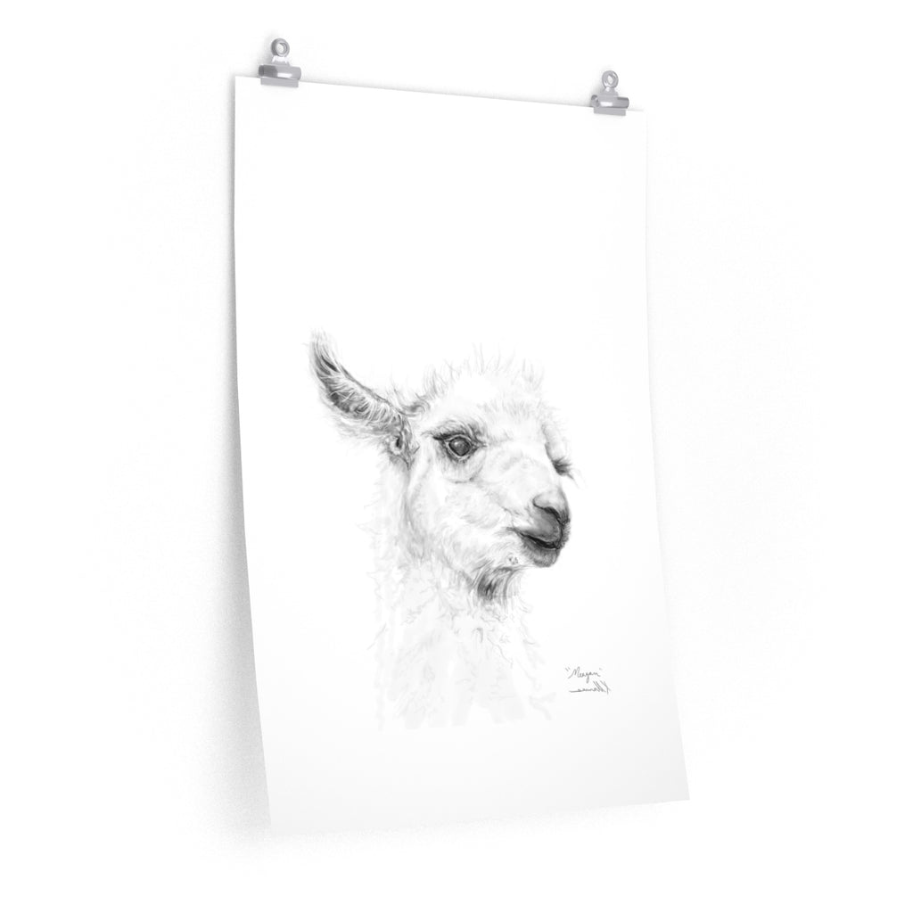 MEAGAN Llama- Art Paper Print