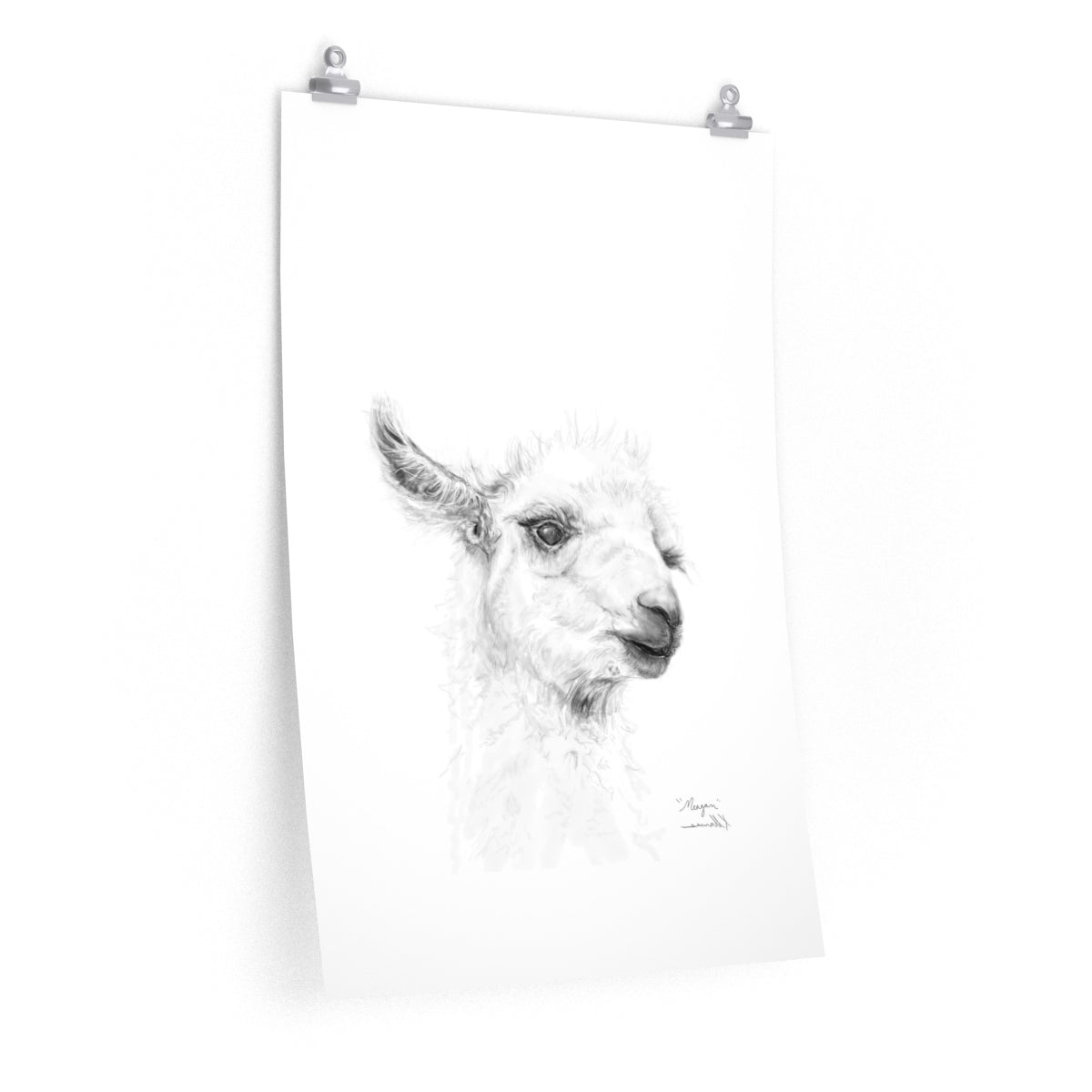 MEAGAN Llama- Art Paper Print