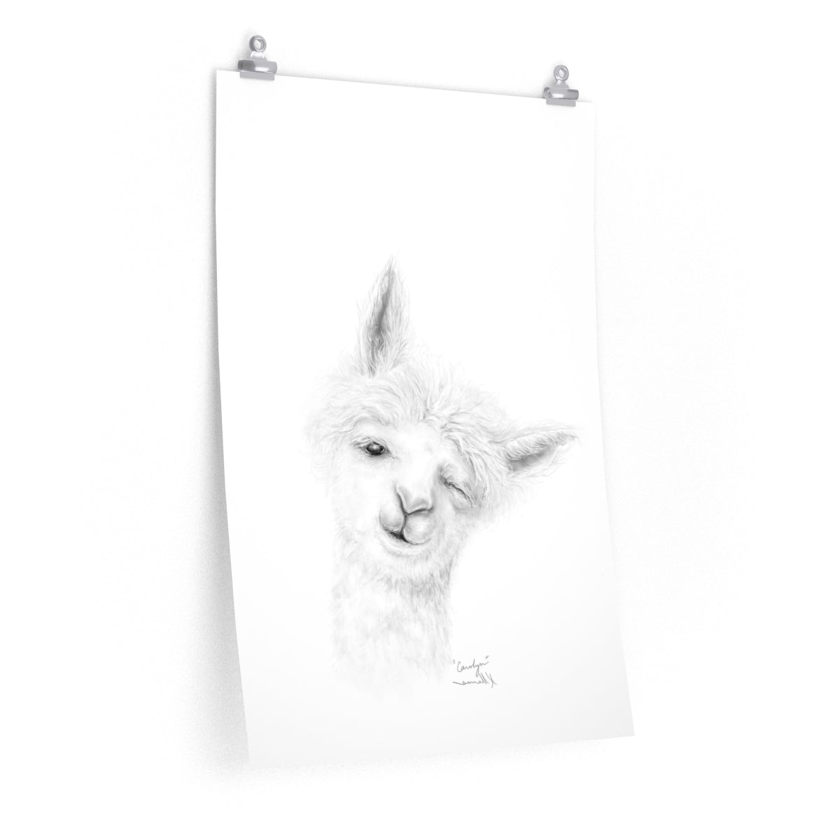 CAROLYN Llama- Art Paper Print